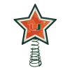The Memory Company Stars-10" Lighted Red And Black Star Ncaa Miami Hurricanes Christmas Tree Topper