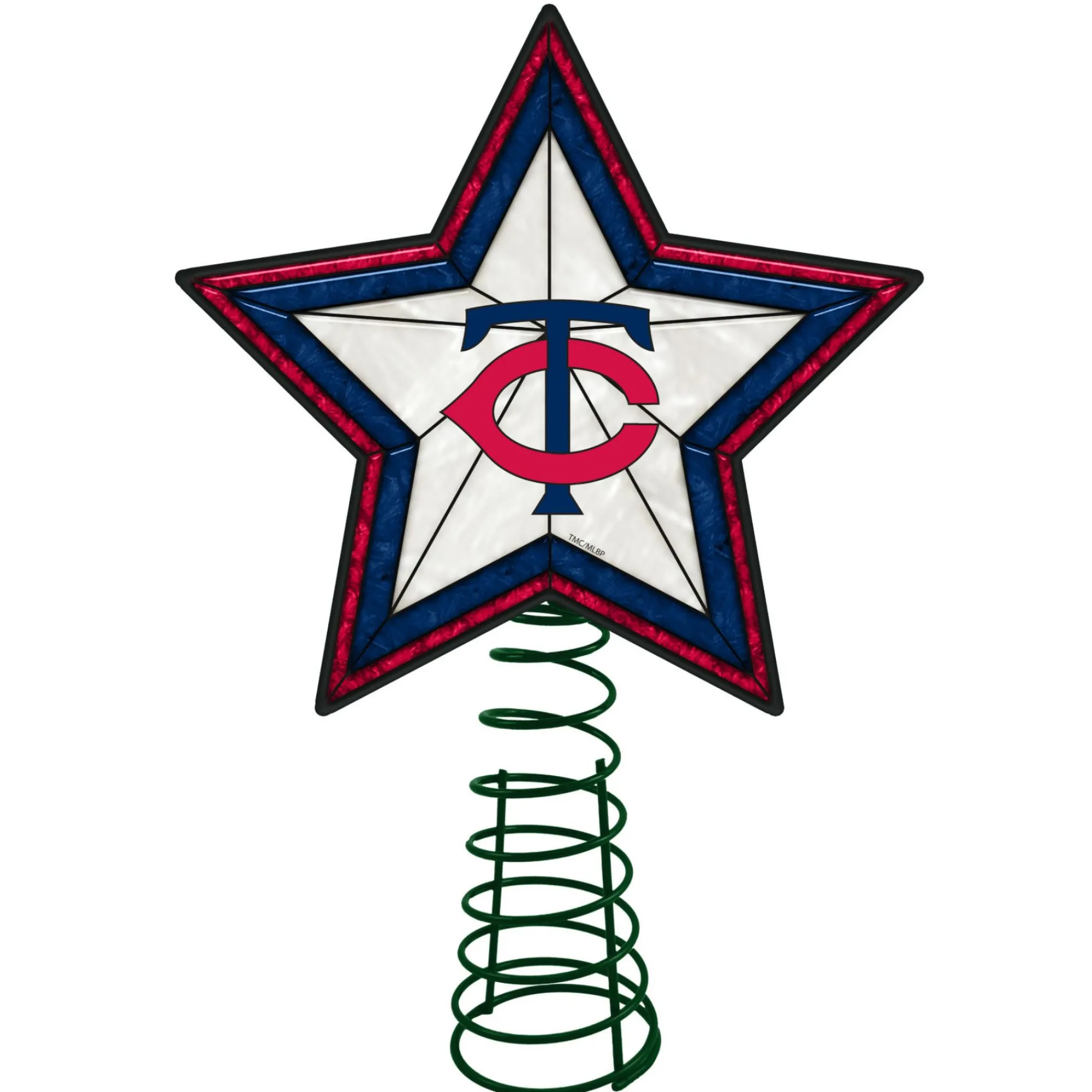 The Memory Company Stars-10" Lighted Red And Blue Star Mlb Minnesota Twins Christmas Tree Topper