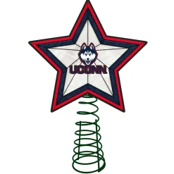 The Memory Company Stars-10" Lighted Red And Blue Star Ncaa Uconn Huskies Christmas Tree Topper