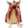 Northlight Angels-13.5" Lighted Red And Gold Angel With Wings Christmas Tree Topper - Clear Lights