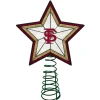 The Memory Company Stars-10" Lighted Red And Gold Star Ncaa Florida State Seminoles Christmas Tree Topper