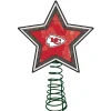 The Memory Company Stars-10" Lighted Red And Gray Star Nfl Kansas City Chiefs Mosaic Christmas Tree Topper