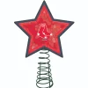 The Memory Company Stars-10" Lighted Red And Green Star Mlb Boston Red Sox Mosaic Christmas Tree Topper