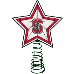 The Memory Company Stars-10" Lighted Red And White Star Ncaa Stanford Cardinal Christmas Tree Topper