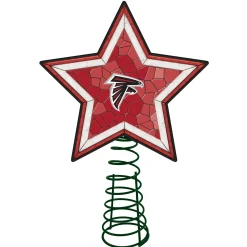 The Memory Company Stars-10" Lighted Red And White Star Nfl Atlanta Falcons Christmas Tree Topper