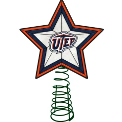 The Memory Company Stars-10" Lighted Red And White Star Ncaa Utep Miners Christmas Tree Topper