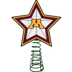 The Memory Company Stars-10" Lighted Red And Yellow Star Ncaa Minnesota Golden Gophers Christmas Tree Topper