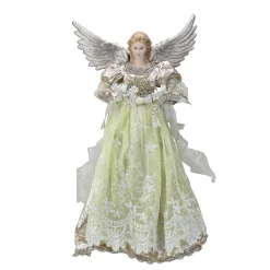 Kurt Adler Angels-16" Lighted Rose Gold Angel Christmas Tree Topper - Clear Lights