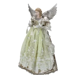 Kurt Adler Angels-16" Lighted Rose Gold Angel Christmas Tree Topper - Clear Lights