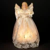 KSA Angels-10" Lighted Seasons Of Elegnace Angel Christmas Tree Topper - Clear Lights