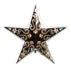 Sienna Stars-8" Lighted Silver Cut-Out Design Star Christmas Tree Topper - Clear Lights