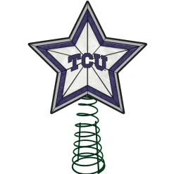 The Memory Company Stars-10" Lighted Violet And White Star Ncaa Tcu Horned Frogs Christmas Tree Topper