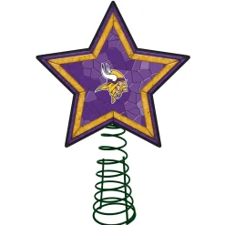 The Memory Company Stars-10" Lighted Violet And Yellow Star Nfl Minnesota Vikings Christmas Tree Topper