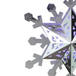 Kurt Adler Snowflake-9.25'' Lighted White And Blue Rotating Snowflake Christmas Tree Topper - Clear Led Lights