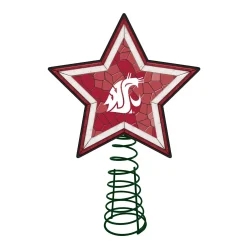The Memory Company Stars-10" Lighted White And Pink Star Ncaa Washington State Cougars Christmas Tree Topper