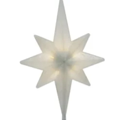 Brite Star Stars-14.5" Lighted Winter Frost Led Bethlehem Star Christmas Tree Topper, Warm White