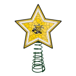 The Memory Company Stars-10" Lighted Yellow And Black Star Ncaa Wichita State Shockers Christmas Tree Topper