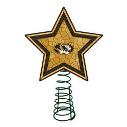 The Memory Company Stars-10" Lighted Yellow And Black Star Ncaa Missouri Tigers Christmas Tree Topper