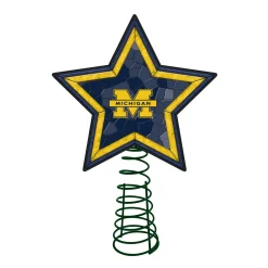 The Memory Company Stars-10" Lighted Yellow And Blue Star Ncaa Michigan Wolverines Christmas Tree Topper