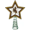 The Memory Company Stars-10" Lighted Yellow And Brown Star Ncaa Wyoming Cowboys Christmas Tree Topper