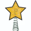 The Memory Company Stars-10" Lighted Yellow And Green Star Mlb Pittsburgh Pirates Mosaic Christmas Tree Topper