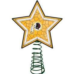 The Memory Company Stars-10" Lighted Yellow And White Star Nfl Washington Redskins Mosaic Christmas Tree Topper