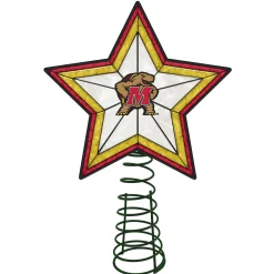 The Memory Company Stars-10" Lighted Yellow And White Star Ncaa Maryland Terrapins Christmas Tree Topper
