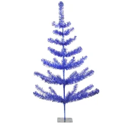 Northlight Unlit-3' Medium Blue Tinsel Twig Pine Artificial Christmas Tree - Unlit