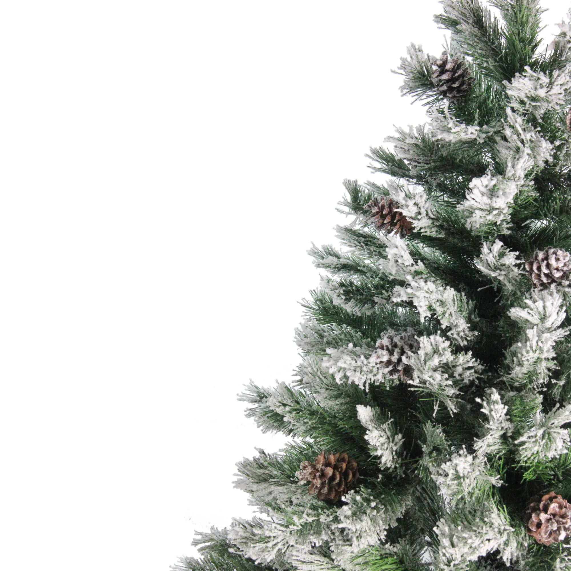 Northlight Unlit-6' Medium Flocked Angel Pine Artificial Christmas Tree - Unlit