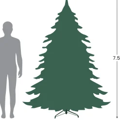 Northlight Unlit-7.5' Medium Hazelton Spruce Artificial Christmas Tree, Unlit
