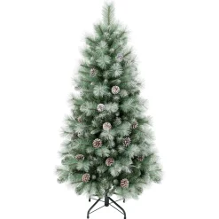 Christmas Central Unlit-4.5' Medium Iced Perry Hard Needle Artificial Christmas Tree, Unlit