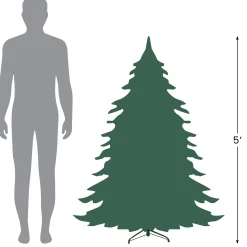 Northlight Unlit-5' Medium Mixed Green Pine Medium Artificial Christmas Tree - Unlit