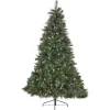 Contemporary Home Living Unlit-9' Medium Mixed Spruce Artificial Christmas Tree With Glitter Branches And Pinecones - Unlit