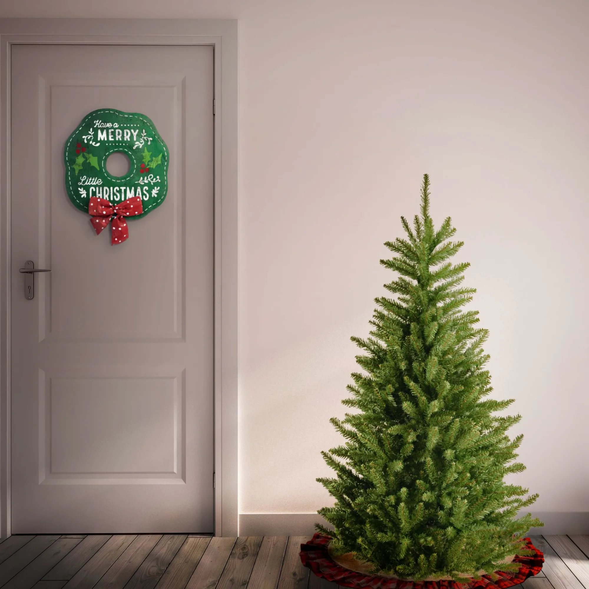 Christmas Central Unlit-4.5' Medium Natural Fraser Fir Artificial Christmas Tree, Unlit