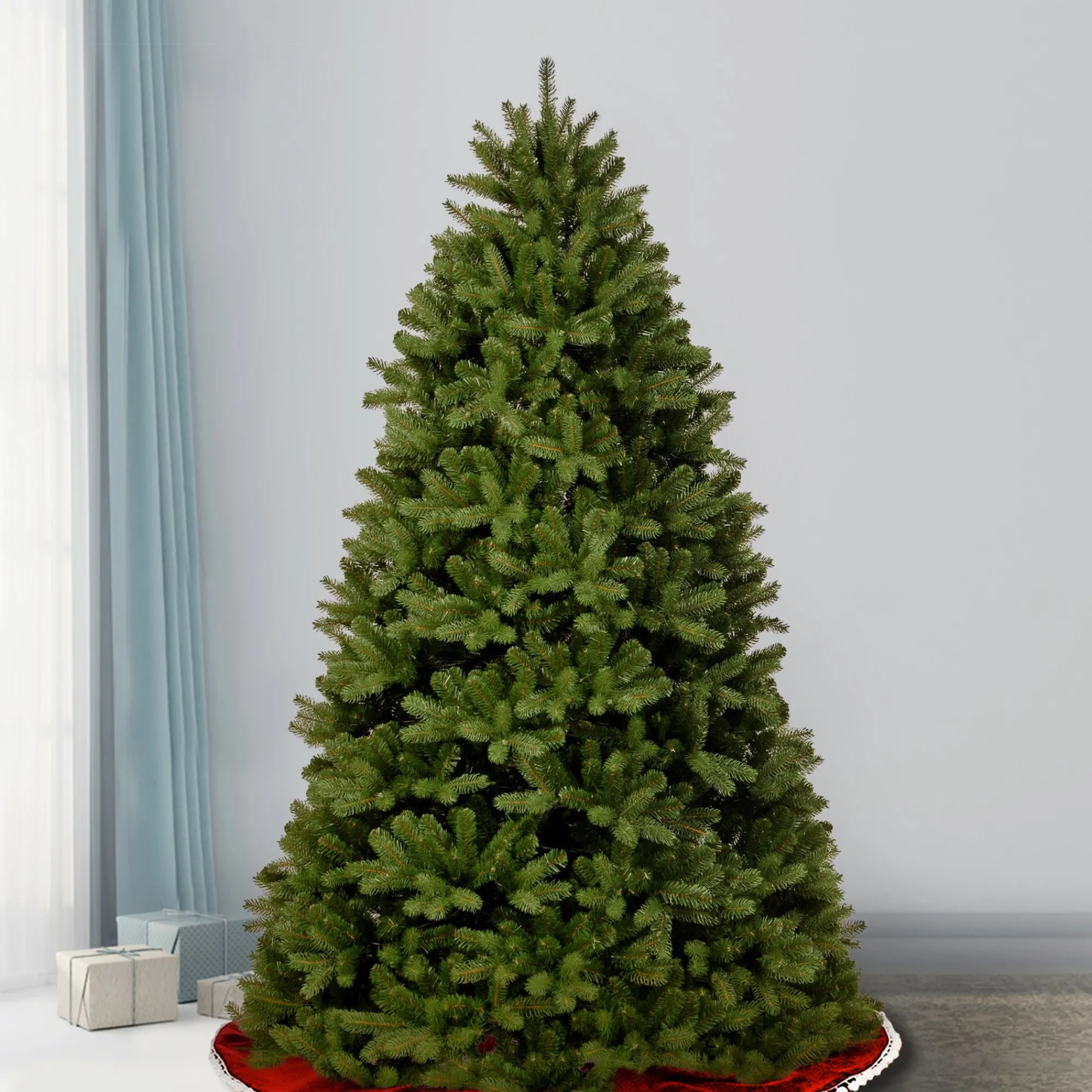 Christmas Central Unlit-7.5' Medium Newberry Spruce Spruce Artificial Christmas Tree, Unlit