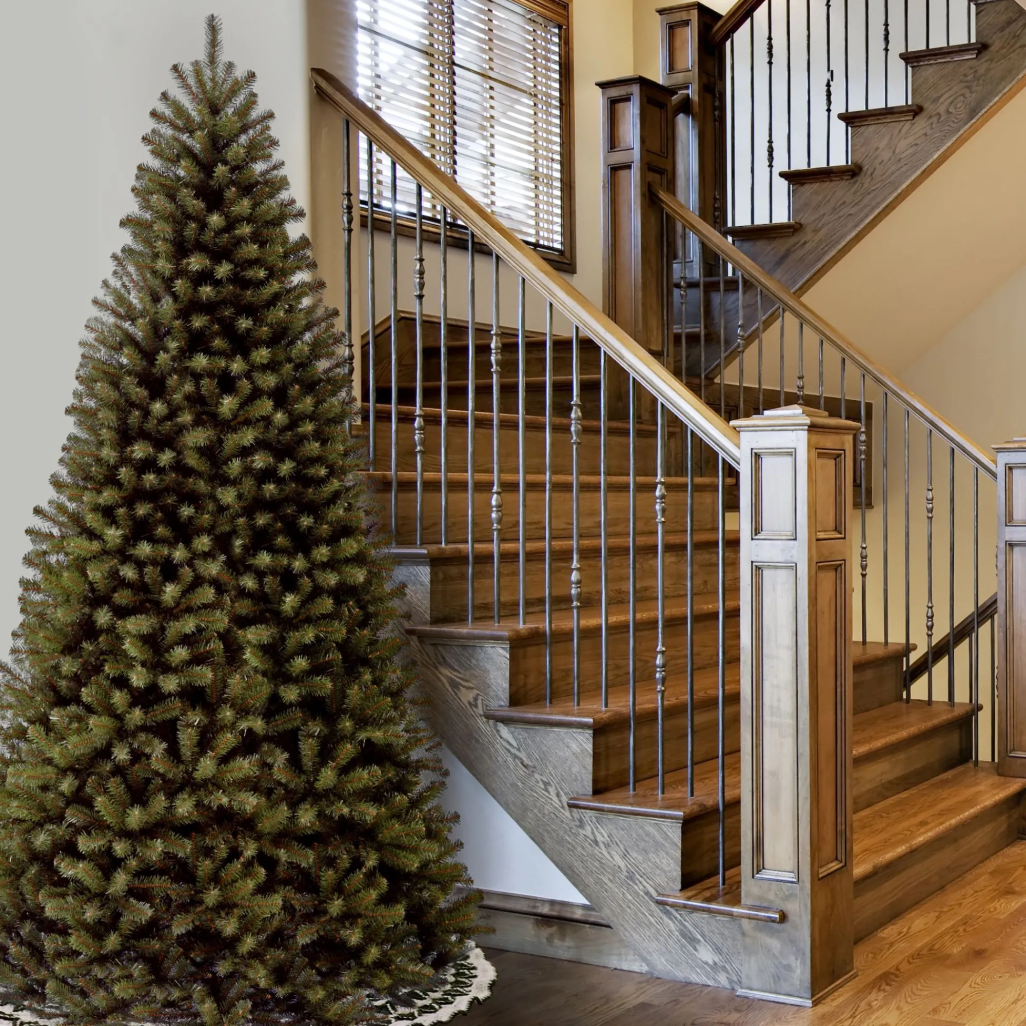 National Tree Unlit-14' Medium North Valley Spruce Artificial Christmas Tree - Unlit