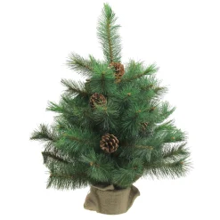 Northlight Unlit-18" Medium Royal Oregon Pine Burlap Base Artificial Christmas Tree - Unlit