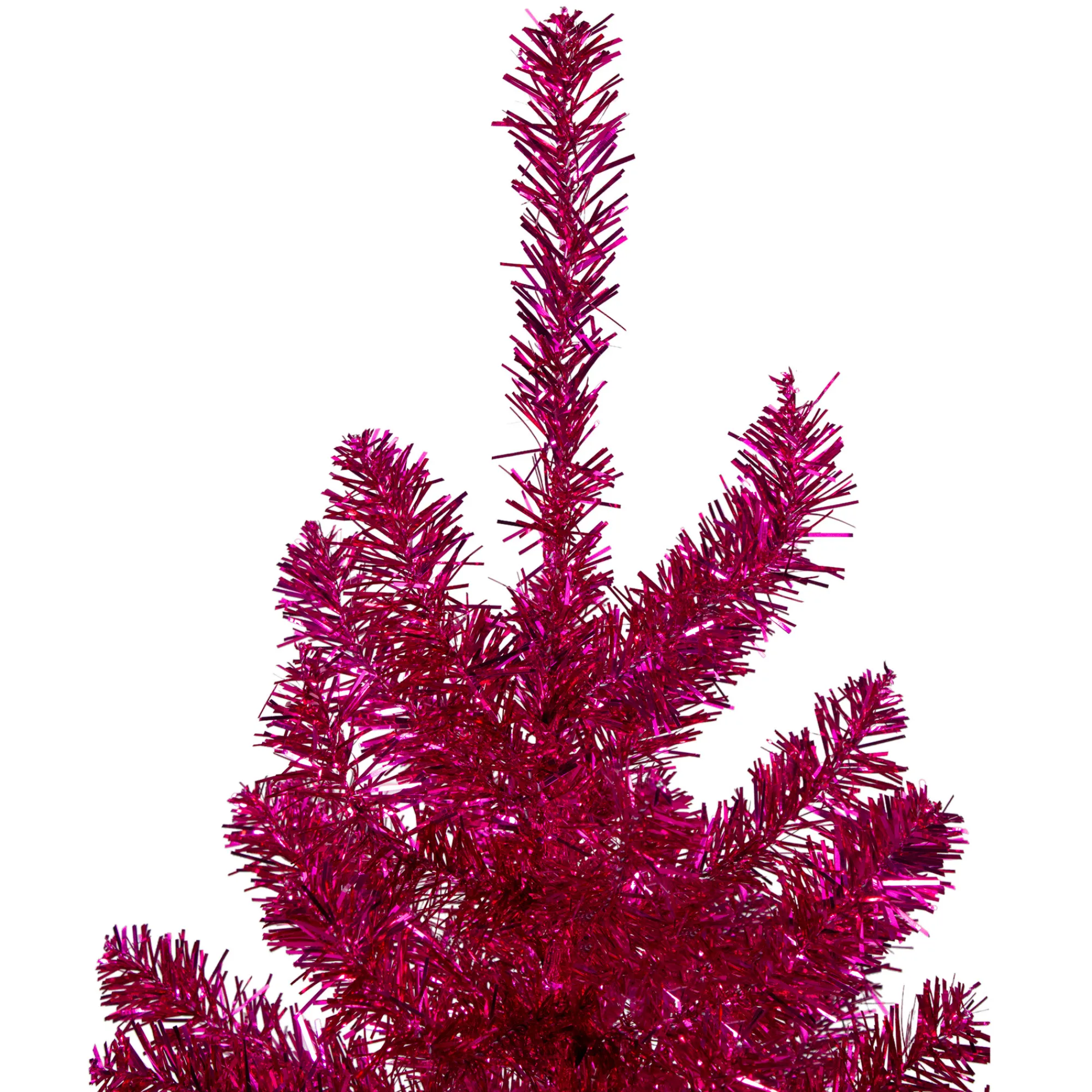 Northlight Unlit-3' Metallic Pink Tinsel Artificial Christmas Tree - Unlit