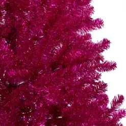 Northlight Unlit-9' Metallic Pink Tinsel Artificial Christmas Tree - Unlit