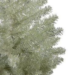 Northlight Unlit-9' Metallic Platinum Artificial Tinsel Christmas Tree - Unlit