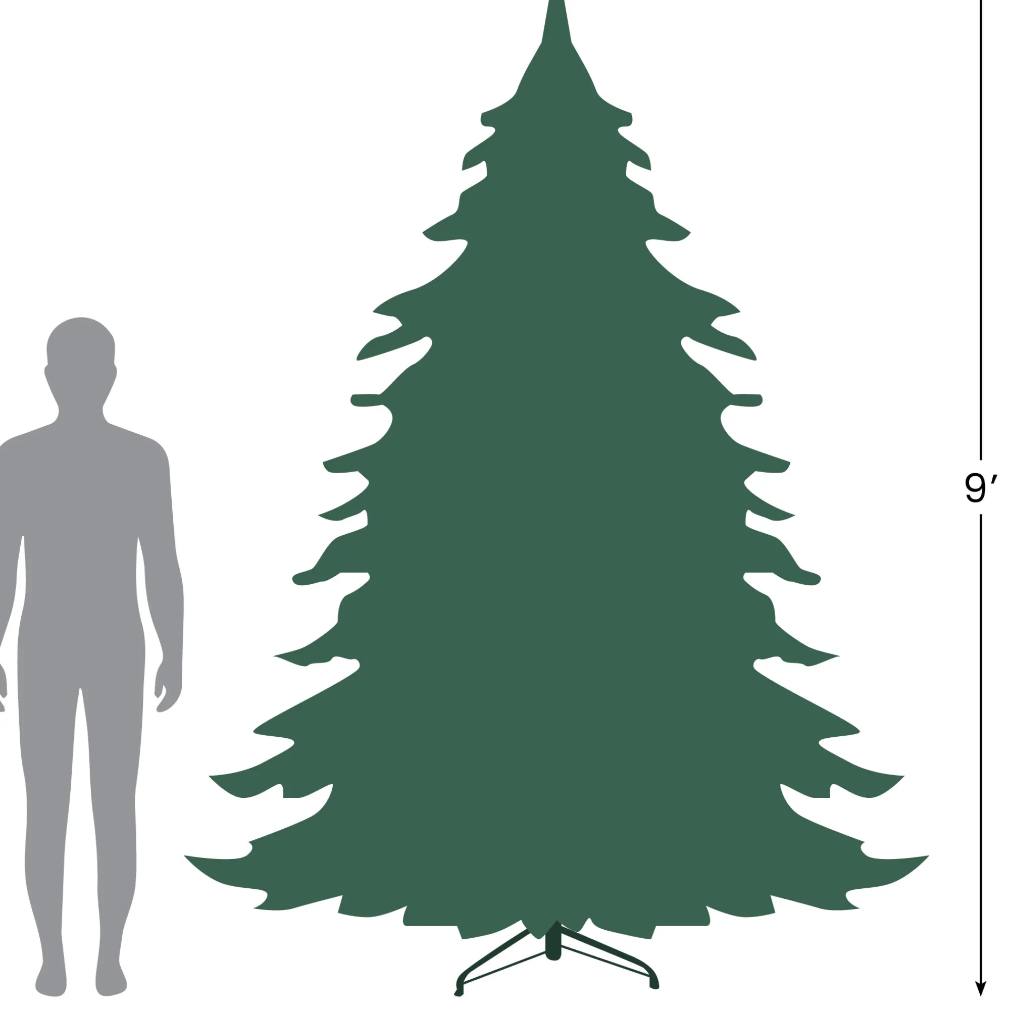 Northlight Unlit-9' Metallic Platinum Artificial Tinsel Christmas Tree - Unlit