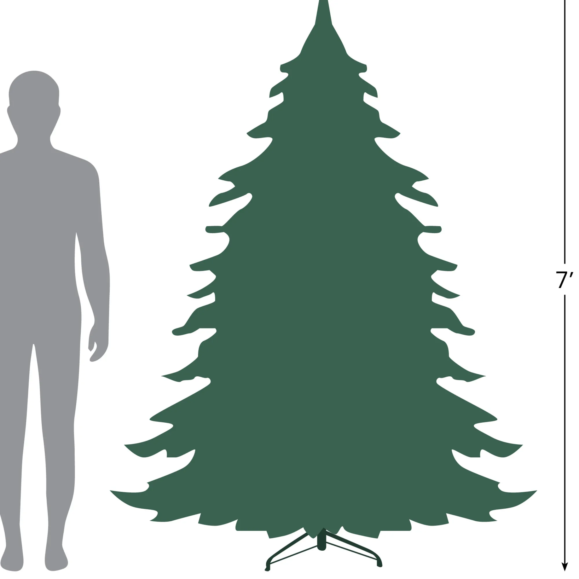 Northlight Unlit-7' Metallic Platinum Artificial Tinsel Christmas Tree - Unlit