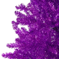 Northlight Unlit-6' Metallic Purple Tinsel Artificial Christmas Tree - Unlit