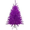 Northlight Unlit-4.5' Metallic Purple Tinsel Artificial Christmas Tree -Unlit
