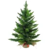 Northlight Unlit-24" Mini Balsam Pine Medium Artificial Christmas Tree In Burlap Base, Unlit