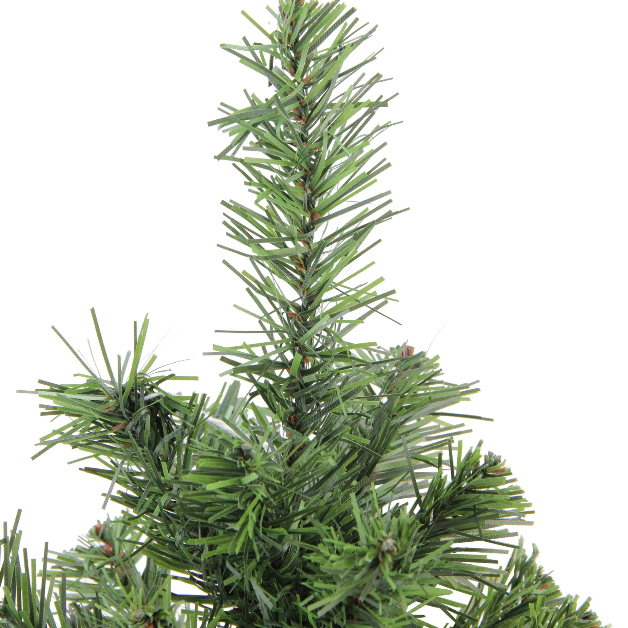 Northlight Unlit-18" Mini Canadian Pine Medium Artificial Christmas Tree With Faux Wood Base, Unlit