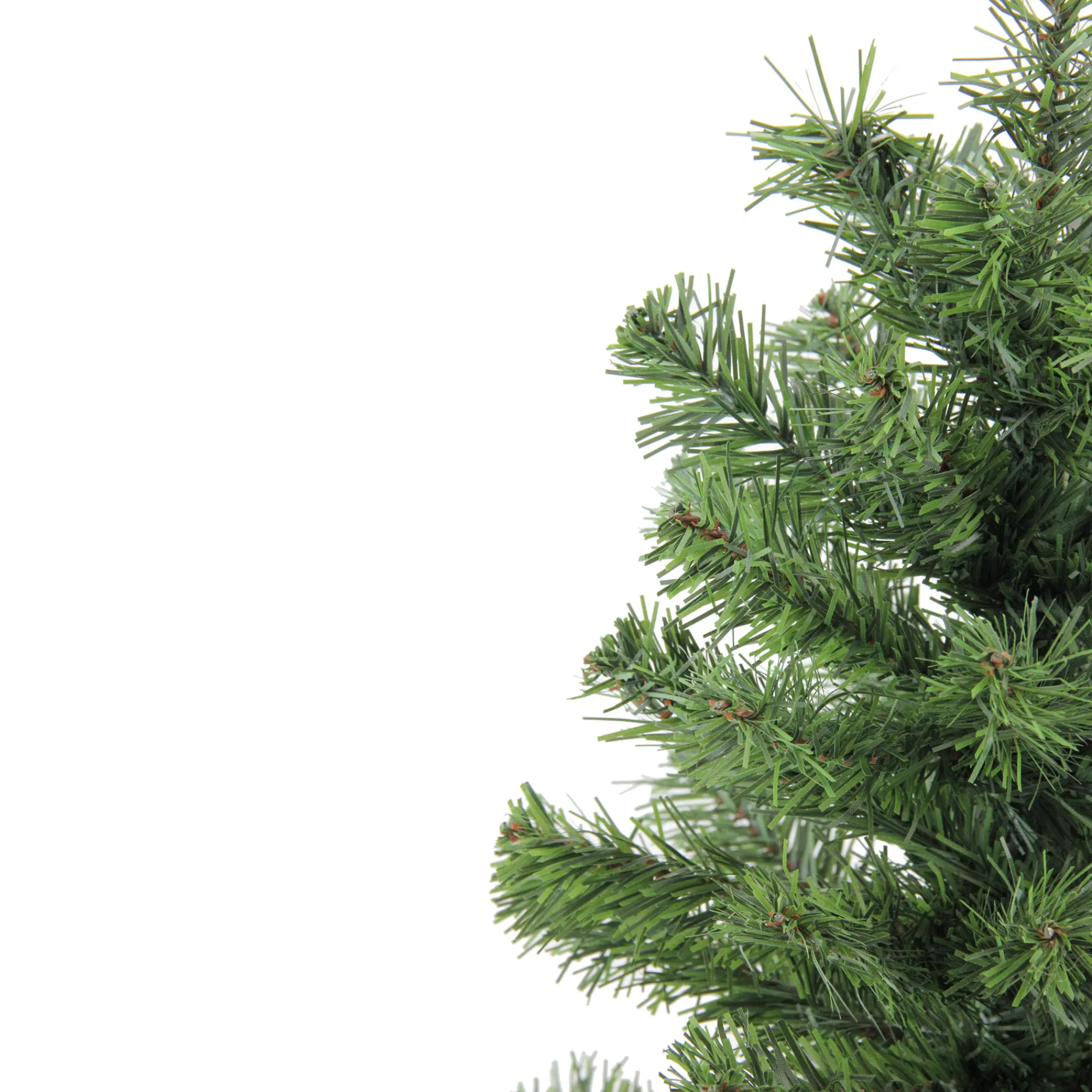 Northlight Unlit-18" Mini Canadian Pine Medium Artificial Christmas Tree With Faux Wood Base, Unlit
