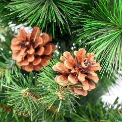 Northlight Unlit-23.5" Mixed Pine And Pine Cones Artificial Christmas Tree In Jute Base