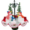Northlight Snowing-31" Musical Lighted Snowing Snowman Family In Umbrella Base Christmas Decoration