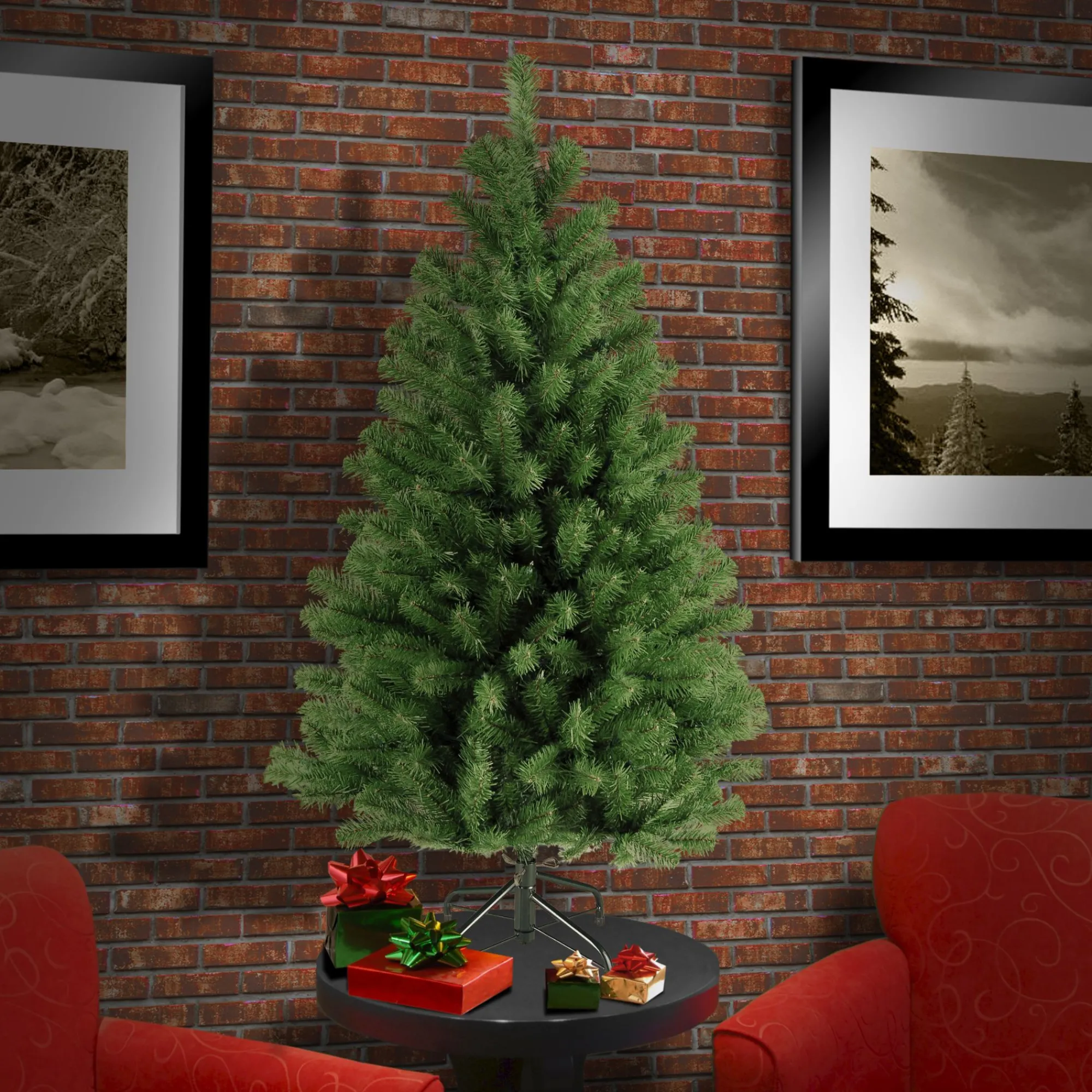 CC Christmas Decor Unlit-4' North Valley Spruce Artificial Christmas Tree - Unlit